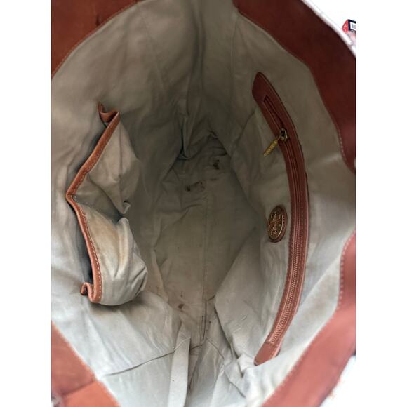 Tory Burch Limited Edition De La Vega Tote Bag Rare Graphic Art Quote Leather - Picture 9 of 12